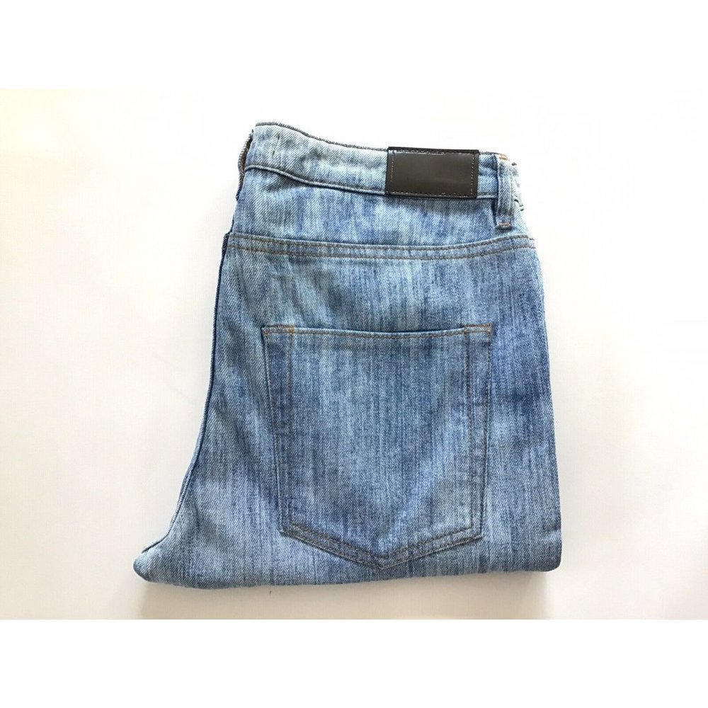 $295 Diesel Women’s Black Gold Type-1820 Straight Cropped Jeans Light Blue Sz 27